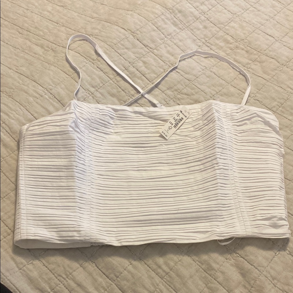 Madewell cropped halter new with tags